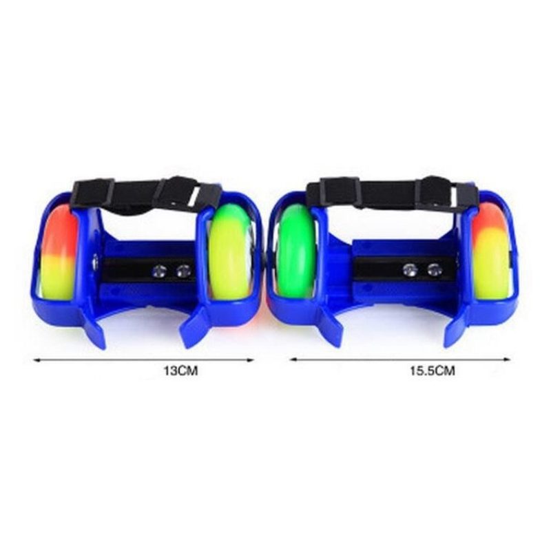 Pattini rotelle luminosi LED regolabili estensibili rollerblade roller 2 ruote