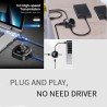 Hongu Hub USB 3.0 4 Porte Sdoppiatore Multi 5 Gbps Nero Notebook Ad...