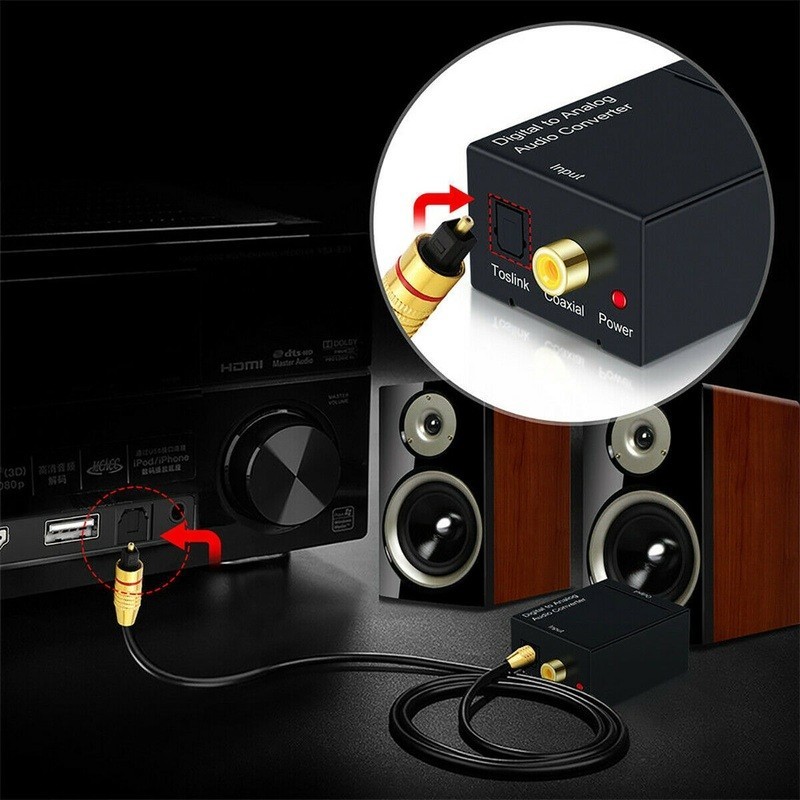 Hongu Convertitore audio da digitale coassiale Toslink SPDIF a anal...