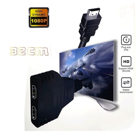 Cavo HDMI maschio a 2 femmina 1080p sdoppiatore adattatore Convertitore Full HD