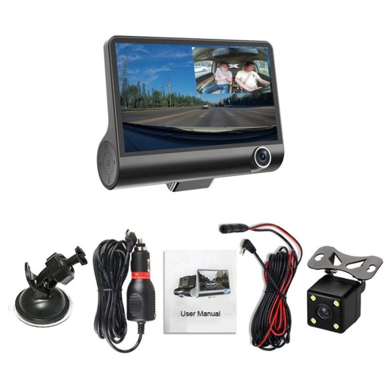 Hongu Telecamera videocamera per auto Full HD 1080p DVR monitor LCD...