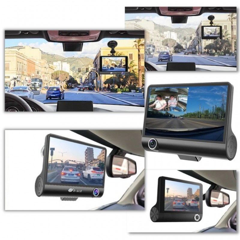 Hongu Telecamera videocamera per auto Full HD 1080p DVR monitor LCD...