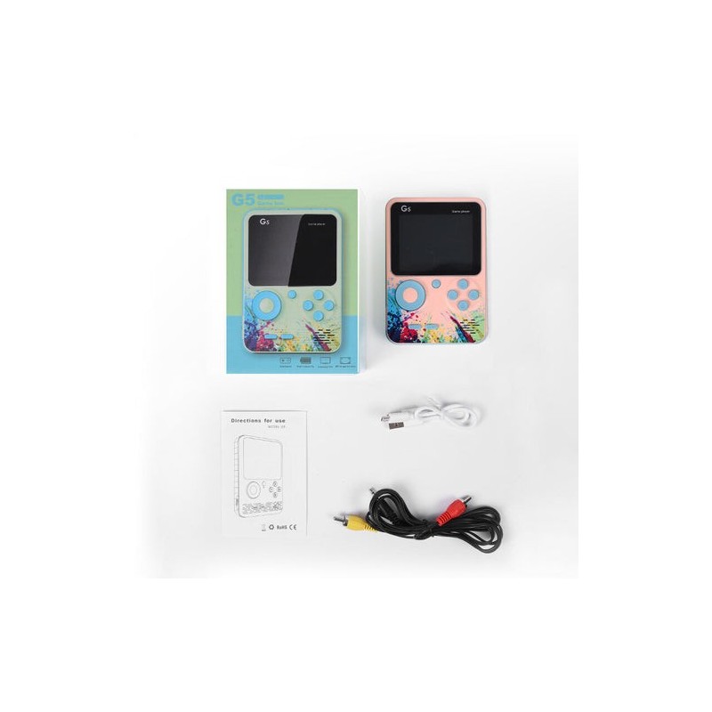 Hongu Mini Console 3"500 giochi integrati retrò G5 schermo colori V...