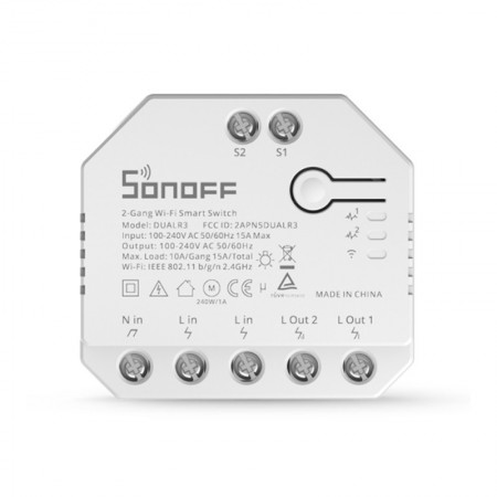 SONOFF Modulo DUALR3 WI-FI SMART SWITCH DUAL Relè EWELINK misurazione due vie