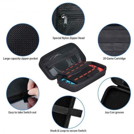 Borsa custodia rigida case cover per nintendo switch tasche giochi e accessori