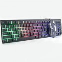 KIT Tastiera Mouse USB CMK-188 Confortevole RGB retroilluminazione PC Gaming Led
