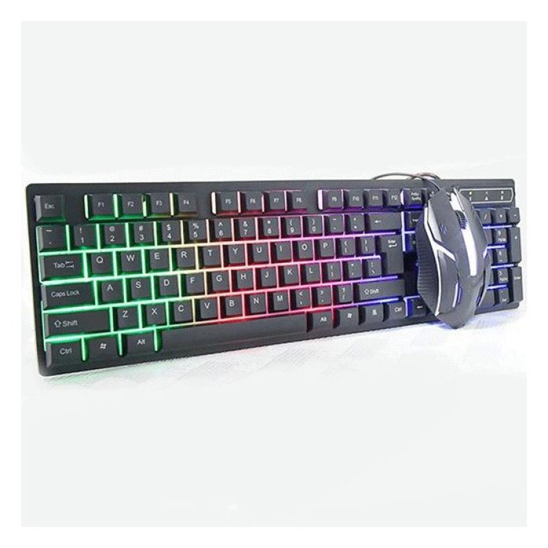 Hongu KIT Tastiera Mouse USB CMK-188 Confortevole RGB retroillumina...