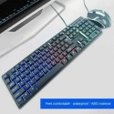 KIT Tastiera Mouse USB CMK-188 Confortevole RGB retroilluminazione PC Gaming Led