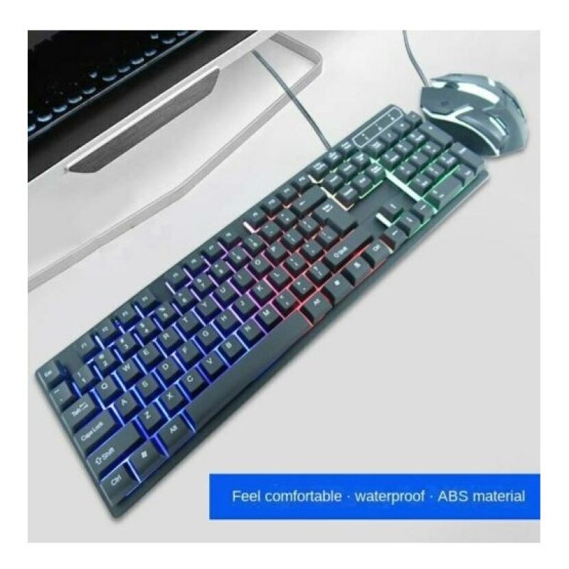Hongu KIT Tastiera Mouse USB CMK-188 Confortevole RGB retroillumina...
