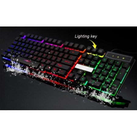 KIT Tastiera Mouse USB CMK-188 Confortevole RGB retroilluminazione PC Gaming Led