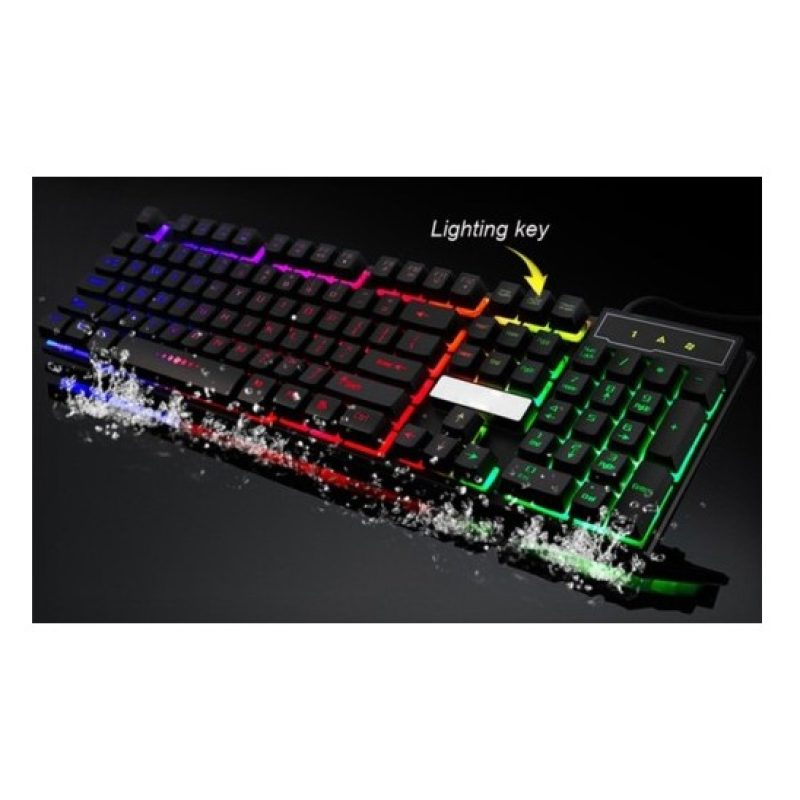 Hongu KIT Tastiera Mouse USB CMK-188 Confortevole RGB retroillumina...
