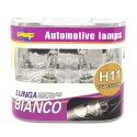 COPPIA FARI LAMPADINE ALOGENE AUTO ATTACCO H11 BIANCO 4300K ALTA LUMINOSITA 55W
