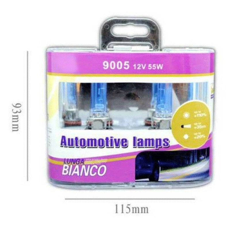 Hongu COPPIA FARI LAMPADINE ALOGENE AUTO ATTACCO 9005 BIANCO 5500K ...