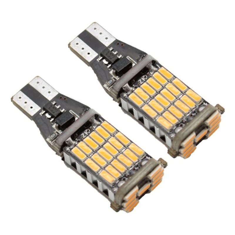 Hongu 2 LAMPADE 12V LAMPADINA CANBUS AUTO CAMPER 45 SMD luce coppia...