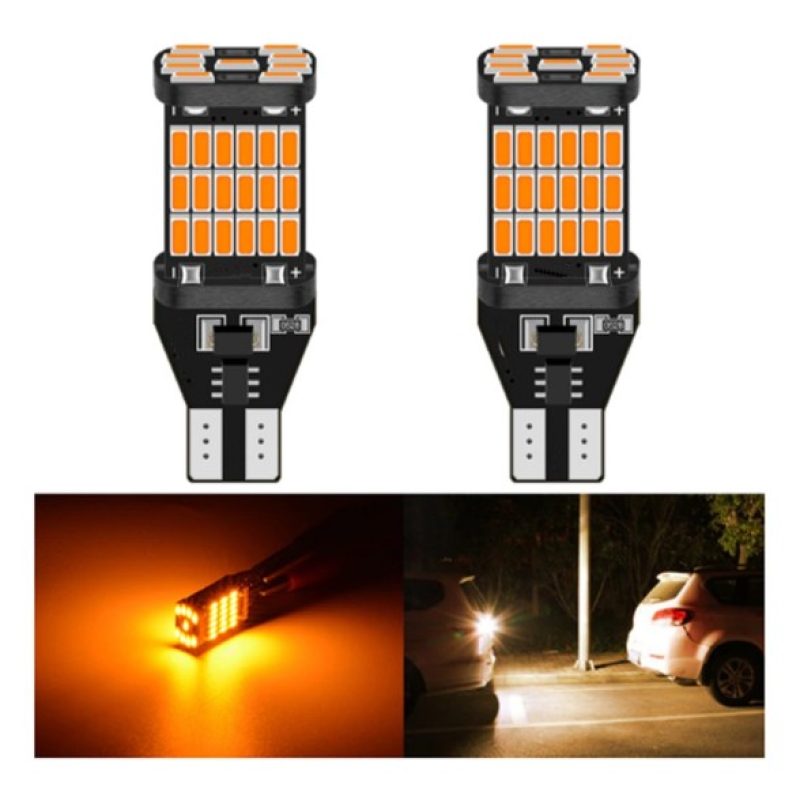 Hongu 2 LAMPADE 12V LAMPADINA CANBUS AUTO CAMPER 45 SMD luce coppia...