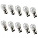 10x Lampade alogene P21 5 W luci 12V 1157 auto fari luce due filamenti bianco