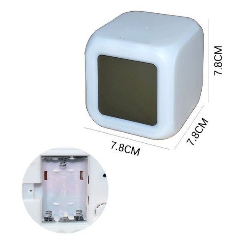 Hongu Cubo Orologio Sveglia Digitale Luce LED Multi Colore Termomet...