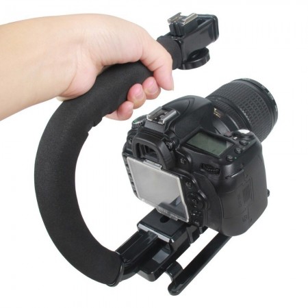 Stabilizzatore staffa U per fotocamera e videocamera supporto portatile maniglia