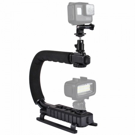 Stabilizzatore staffa U per fotocamera e videocamera supporto portatile maniglia