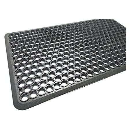 Zerbino in gomma forato antiscivolo a griglia da esterno nido d'ape PVC giardino