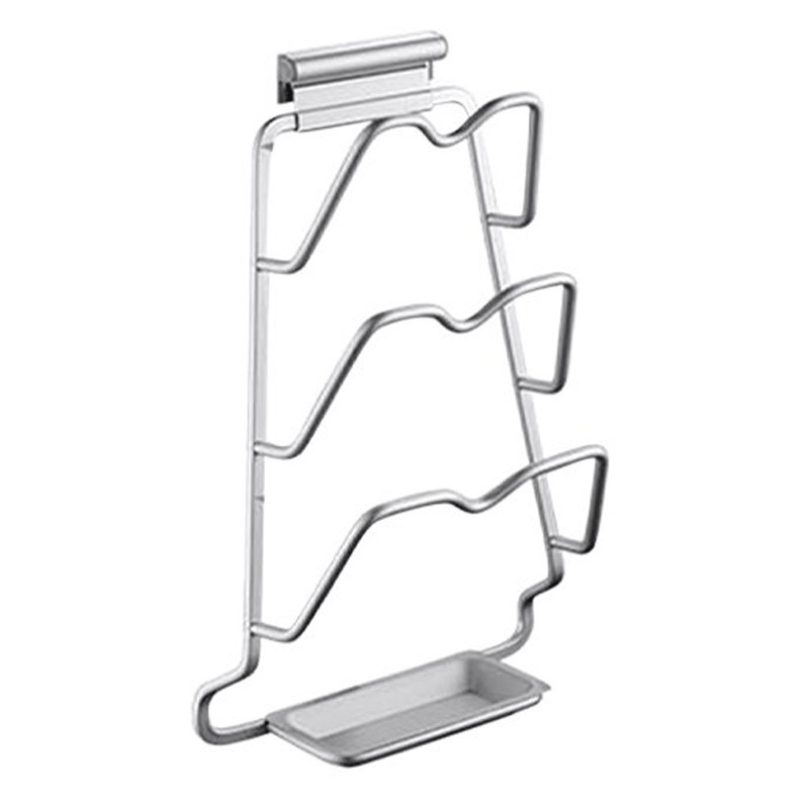 Hongu Porta coperchi per pentola 3 spazi cucina metallo stoviglie t...