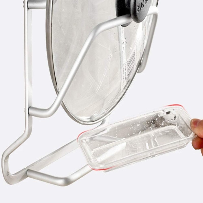 Hongu Porta coperchi per pentola 3 spazi cucina metallo stoviglie t...