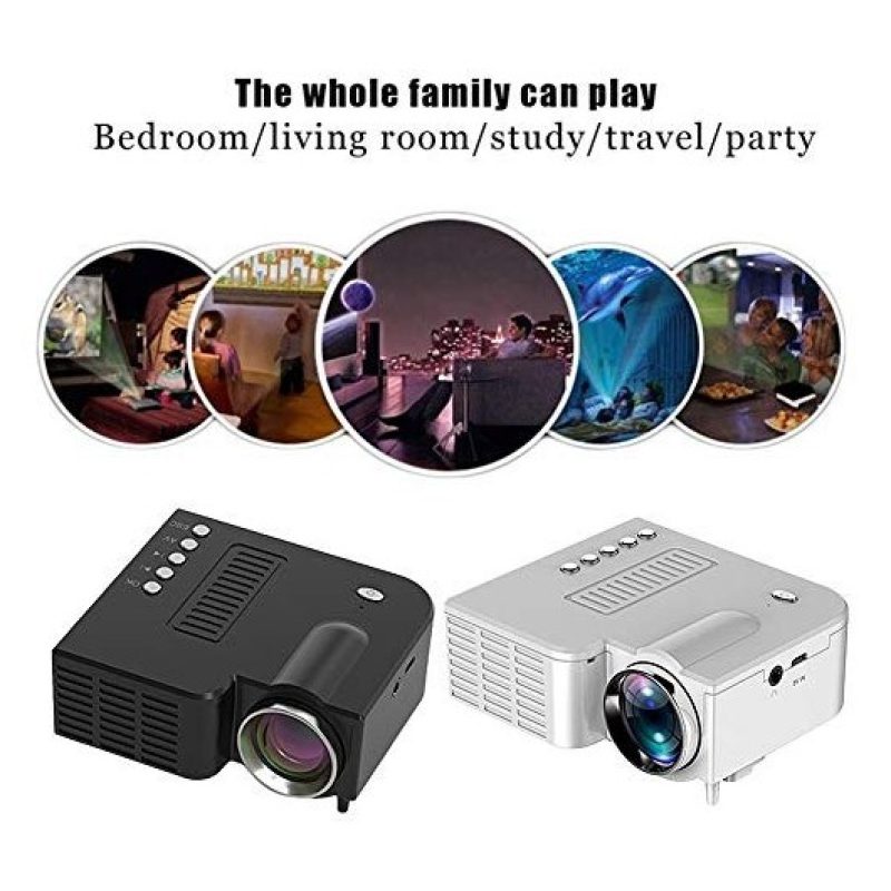Mini proiettore LED 1080P Full HD Home Theater Cinema AV VGA SD USB...
