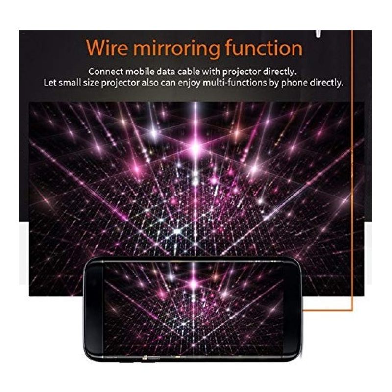 Mini proiettore LED 1080P Full HD Home Theater Cinema AV VGA SD USB...
