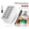Hongu STAZIONE DI RICARICA VELOCE CARICABATTERIE USB 12 PORTE 60W M...