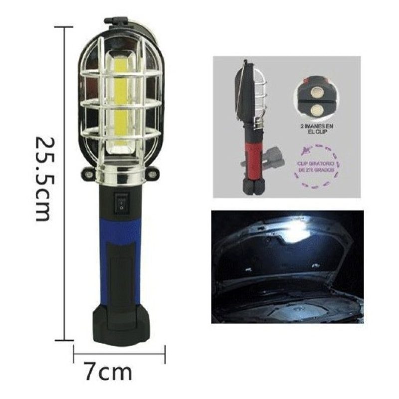 Hongu LAMPADA TORCIA LAVORO CALAMITA PORTATILE LED FARO DA OFFICINA...