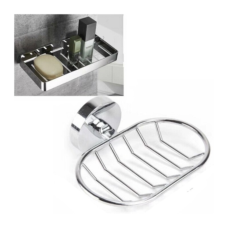Porta saponetta sapone supporto arredo casa da bagno doccia cucina cromato muro