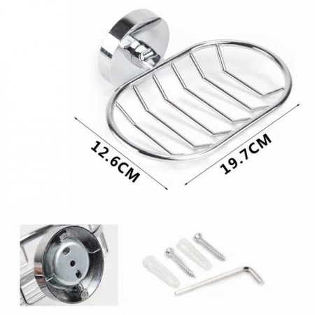 Porta saponetta sapone supporto arredo casa da bagno doccia cucina cromato muro