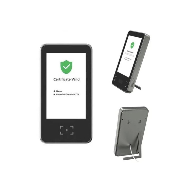 Scanner Lettore QR Code Verifica Green Pass Wifi 5" totem Reader Supporto