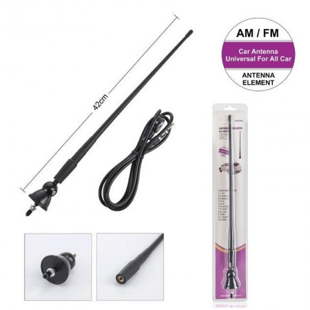 Antenna universale per auto in alluminio AM FM Camper SUV Radio Stereo Segnale