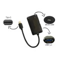 Hub Sdoppiatore 4 Porte USB 3.0 Multi Porta Laptop SS PC Notebook Splitter Nero