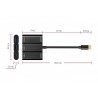 Hongu ADATTATORE Hub USB-C tipo C CAVO USB 3.0 HDMI 4K MacBook PC N...