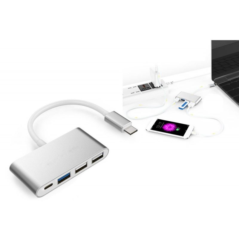Hongu Hub Sdoppiatore USB su USB 3.0 2.0 Adattatore cavo tipo-C car...
