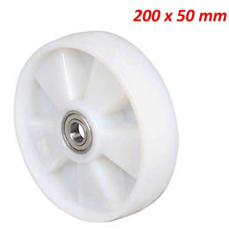RUOTA RICAMBIO RUOTE CARRELLO TRANSPALLET 180 200*50 PLASTICA NYLON PALLET RULLO