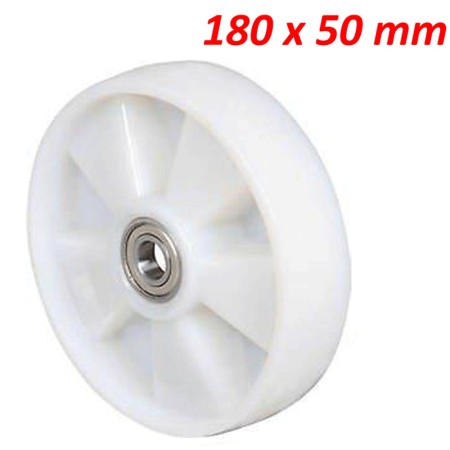 RUOTA RICAMBIO RUOTE CARRELLO TRANSPALLET 180 200*50 PLASTICA NYLON PALLET RULLO