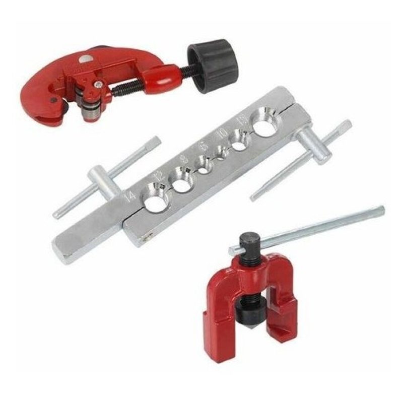 Iron Set pagliettatrice piegatubi taglia tubi kit 6 pezzi svasatric...