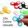 10x fidget spinner antistres cuscinetto sfera rilassante antistres tascabile LED
