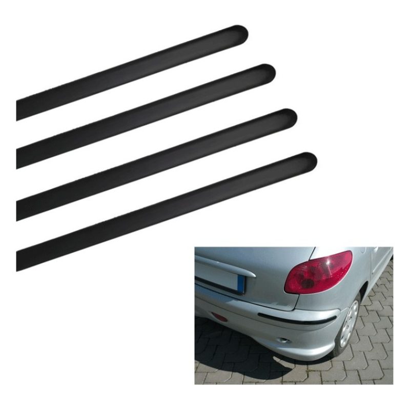 4 Auto Paraurti Posteriore Bordo Protezione Adesivo nero 260x15mm u...