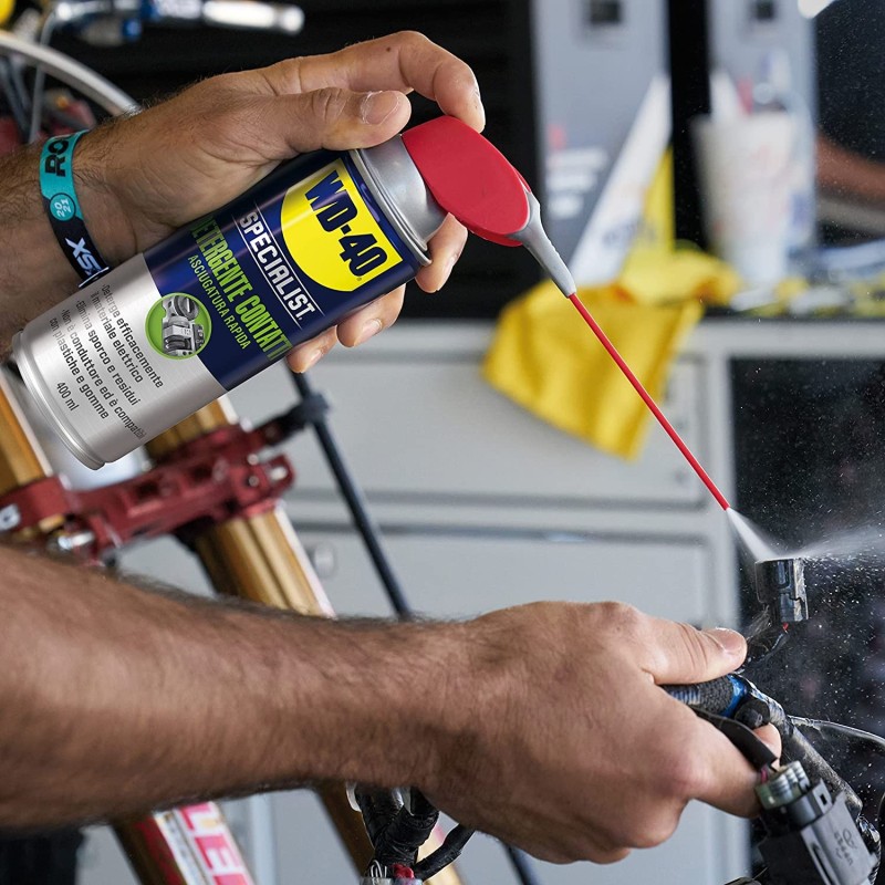 WD WD 40 WD40 Specialist detergente contatti 400ml spray asciugatur...