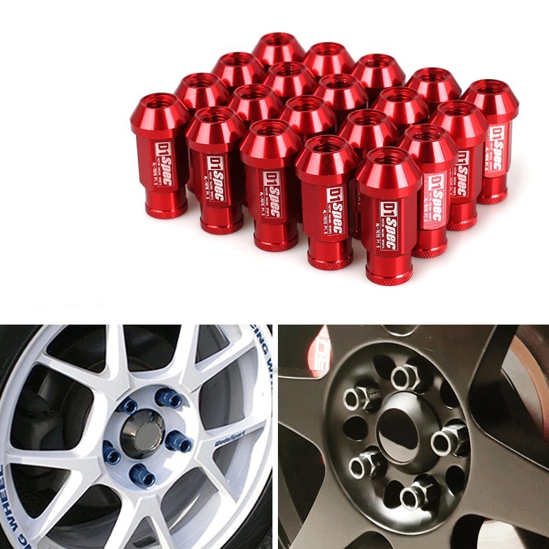 Hongu Kit 20 bulloni dadi ruota cerchi auto dado alluminio corsa tu...