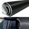 Hongu Pellicola Adesiva Auto Moto Carbonio 3D Nero Tuning 35x50cm s...
