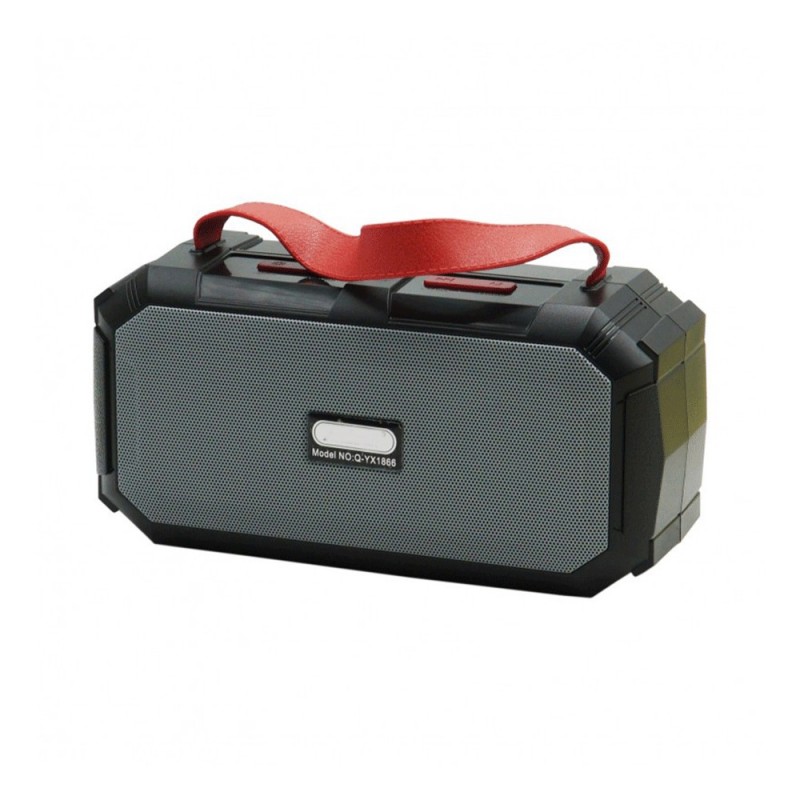 CASSA PORTATILE CON RADIO FM USB SD BLUETOOTH SMARTPHONE SPEAKER PC LED SOLARE