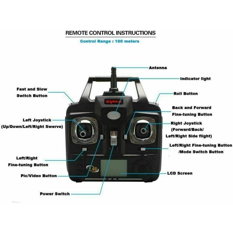 Generico Drone fotocamera Quadricottero HD 360° Camera Video Foto h...