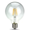 E27 Lampadina luce calda 3000K illuminazione LED casa lampada 6W Filamento Globo