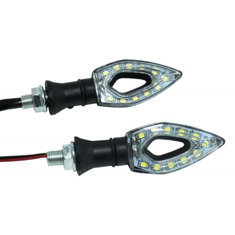 4x frecce moto universali LED indicatori direzione luce ambra gialla tuning