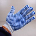 12 PAIA GUANTI  DA LAVORO PROFESSIONALI GIARDINO BIANCO COTONE GOMMA ANTISCIVOLO